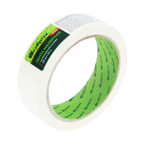 Лента малярная, 28 мм х 25 м, на бумажной основе Россия Сибртех