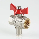 Кран шаровый для подключения датчика температуры ½"в x ½"в Valtec VT.247.N.04