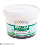 Краска Лакра Интерьерная влагостойкая повышенной белизны 3 кг, шт