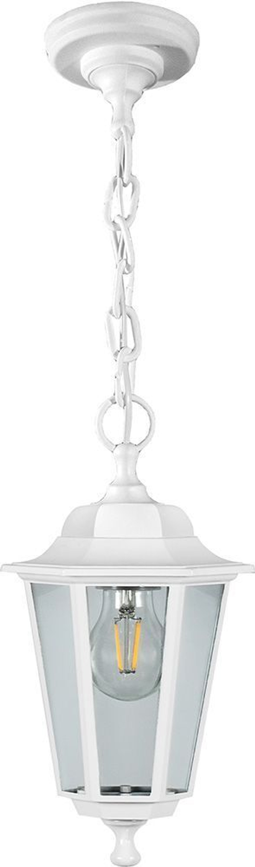 Светильник садово-парковый Feron НСУ 06-60-001 подвесной, 6-ти гранник 60W E27 230V, белый 32270