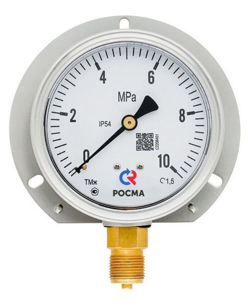 Мановакуумметр Росма ТМВж-52GРКТ (-G.1-G.5МПа) М2Gх1.5 1.5, железнодорожный 1GGмм,тип - ТМВж-52GР, радиальное присоединение, задний фланец, -G.1-G.5МПа, резьба М2Gх1.5, класс точности 1.5
