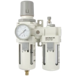 AC4010-04 Блок подготовки воздуха 1/2" с фильтром, манометром, маслораспылителем и регулятором давления