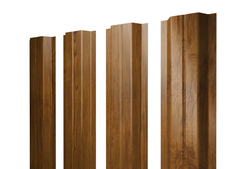 Штакетник П-образный A с прямым резом 0,45 Print Elite Golden Wood TwinColor