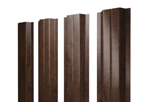 Штакетник П-образный A с прямым резом 0,45 Print-Double Premium Antique Wood