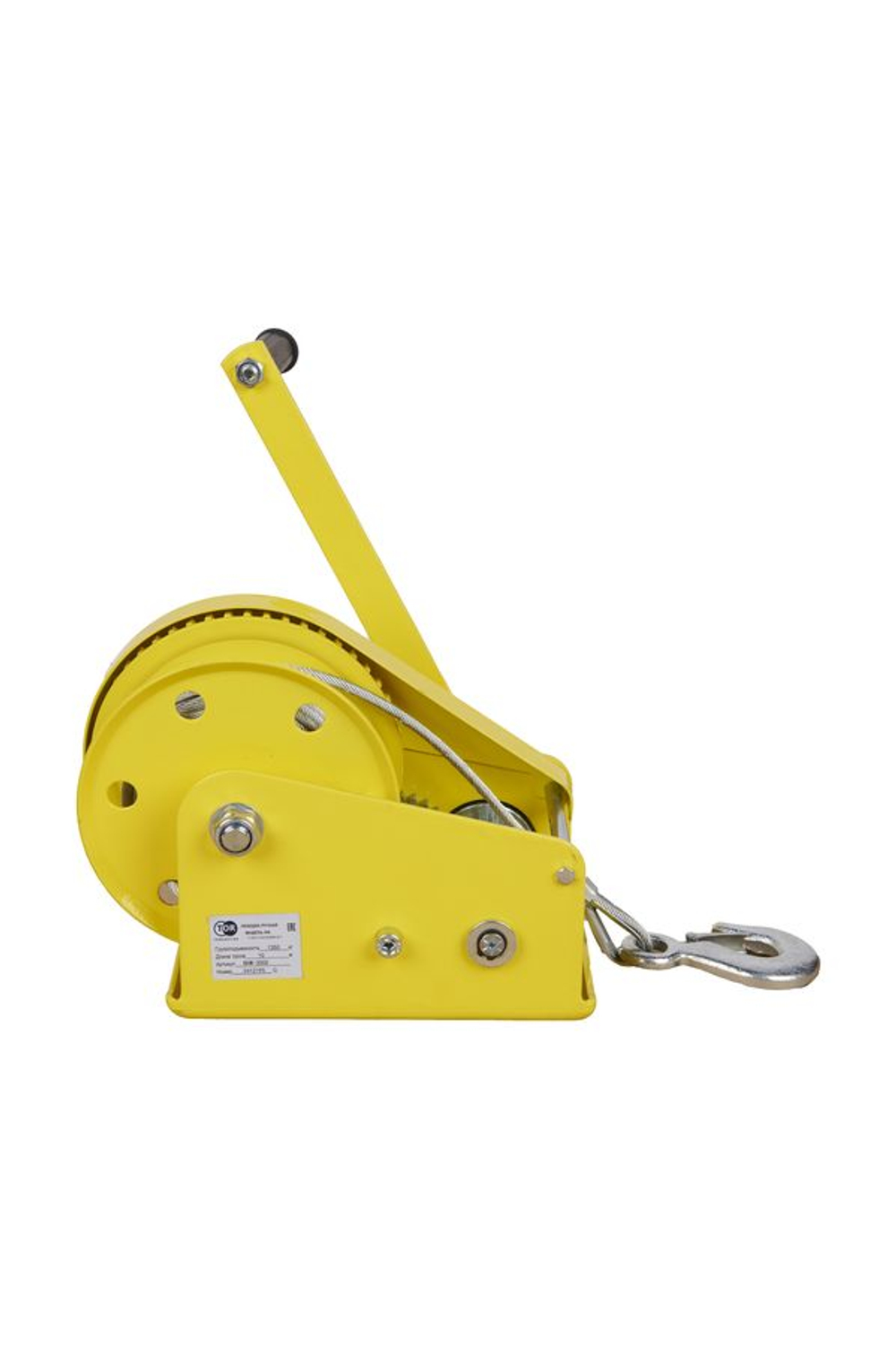 Лебедка ручная TOR ЛБ-3000 (BHW) г/п 1,35 т длина троса 10 м
