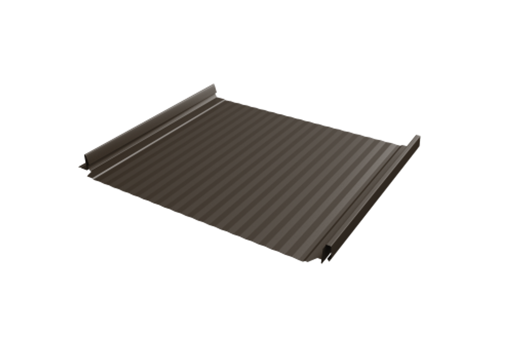 Кликфальц Pro Gofr Grand Line 0,5 Satin Matt с пленкой на замках RR 32 темно-коричневый