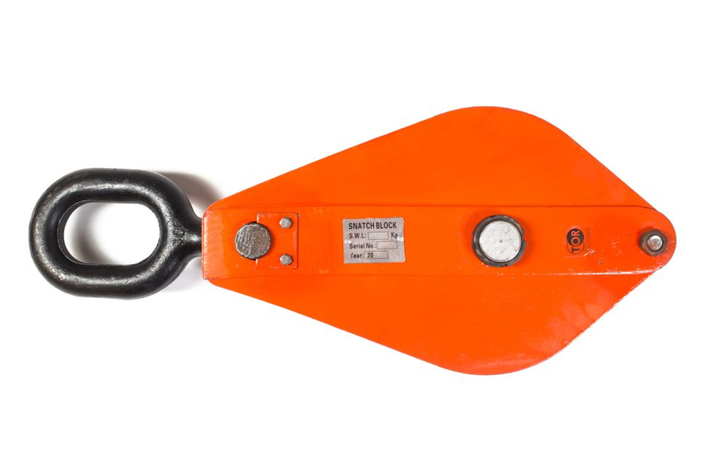 Блок монтажный однорольный с ушком TOR 10 т с откидной щекой