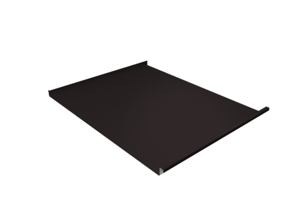 Фальц двойной стоячий Grand Line 0,5 PurPro Matt 275 с пленкой на замках RAL 9005 черный