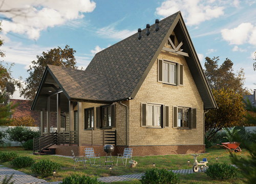 Гибкая черепица Eurasia, Лабиринт, Светло-коричневый