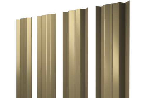 Штакетник М-образный В с прямым резом 0,45 PE RAL 1014 слоновая кость