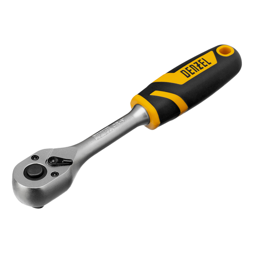 Ключ-трещотка 3/8", 90 зубьев, с быстрым сбросом, CrV Denzel
