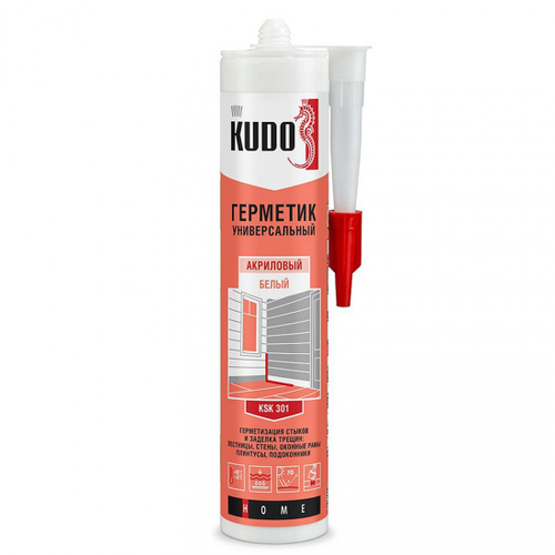 Герметик акриловый Kudo KSK-301 универсальный белый 280 мл, шт