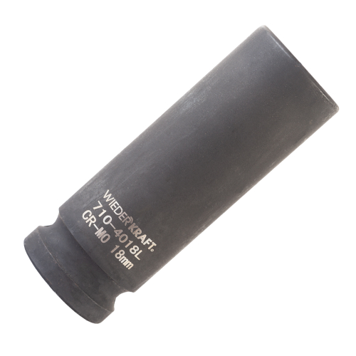 WDK-710-4018L Головка торцевая ударная глубокая 1/2", 6 гр. 18 мм.