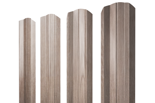 Штакетник М-образный А фигурный 0,45 Print Elite White Wood TwinColor