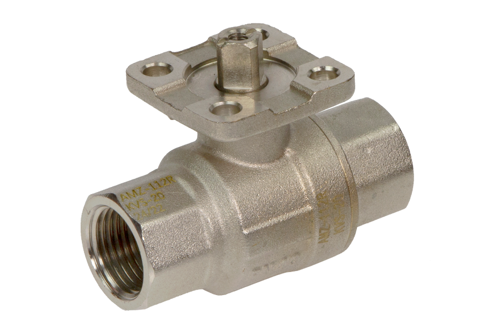 Ридан 082G5408R — Кран шаровой AMZ-112R PN40, DN25, Kvs 60, Tmax110 °C, Rp1, корпус CW617N, двухходовой