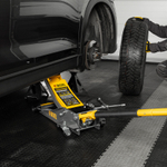 Домкрат гидравлический подкатной, 3 т, 75-500 мм, быстрый подъем, низкий подхват, проф. Denzel