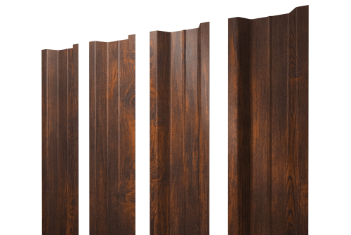 Штакетник П-образный В с прямым резом 0,45 Print Elite Chestnut Wood TwinColor