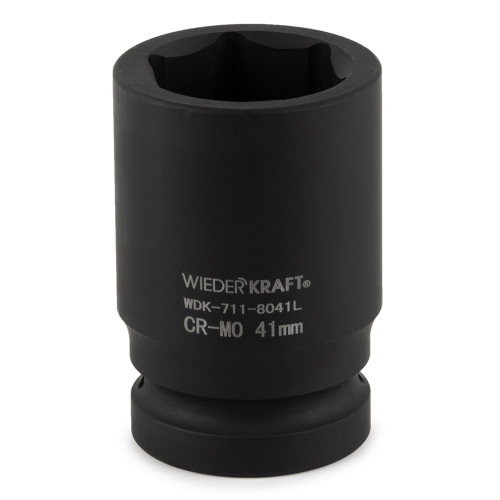 WDK-711-8041L Головка торцева ударная глубокая 1", 6 гр. 41 мм.