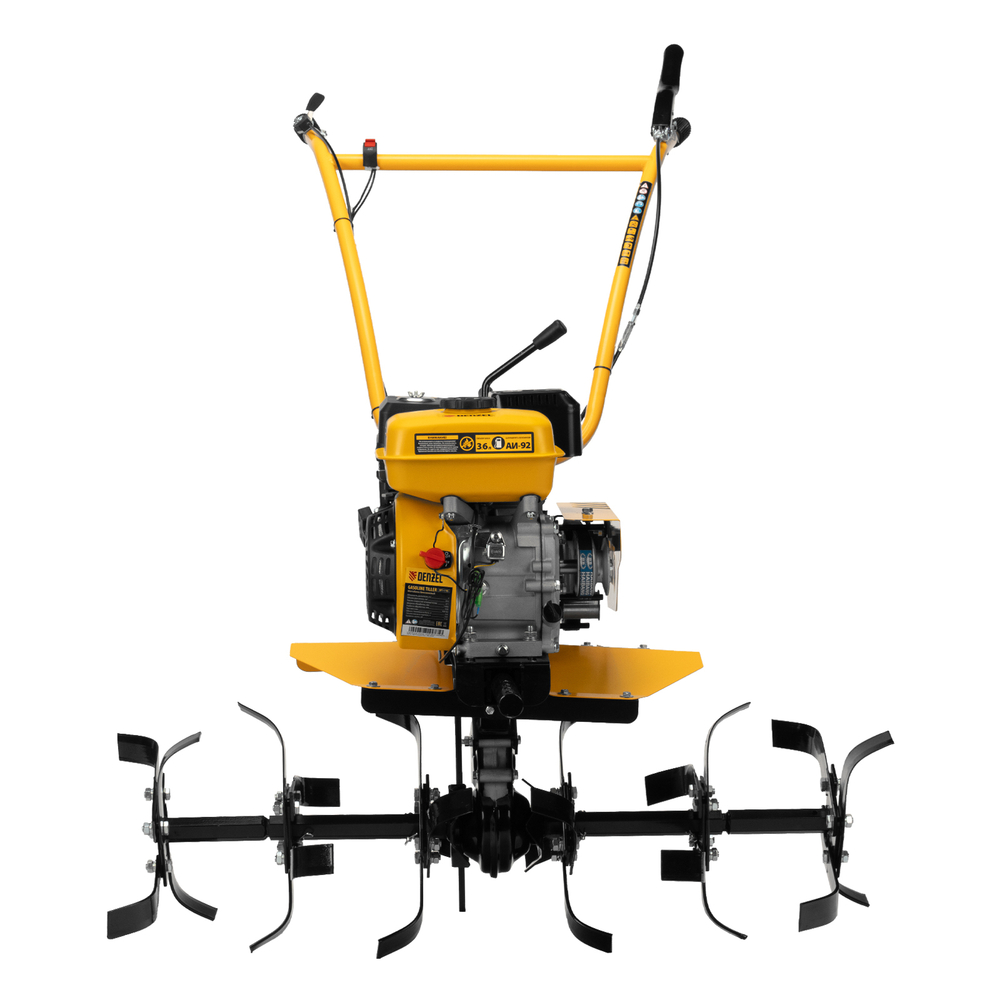 Мотоблок DPT-170S, 7 л.с., ремен.сцеп, фрез 3х4, ШОМ, передачи 2В/1Н Denzel