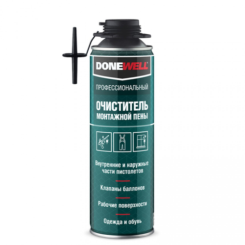 Очиститель монтажной пены Donewell 650 мл, 12 шт/упак