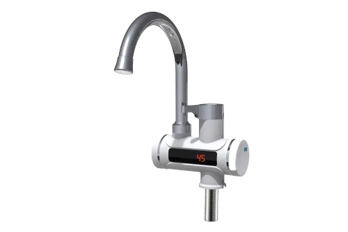 Проточный кран-водонагреватель UNIPUMP BEF-001 с дисплеем и жестким изливом