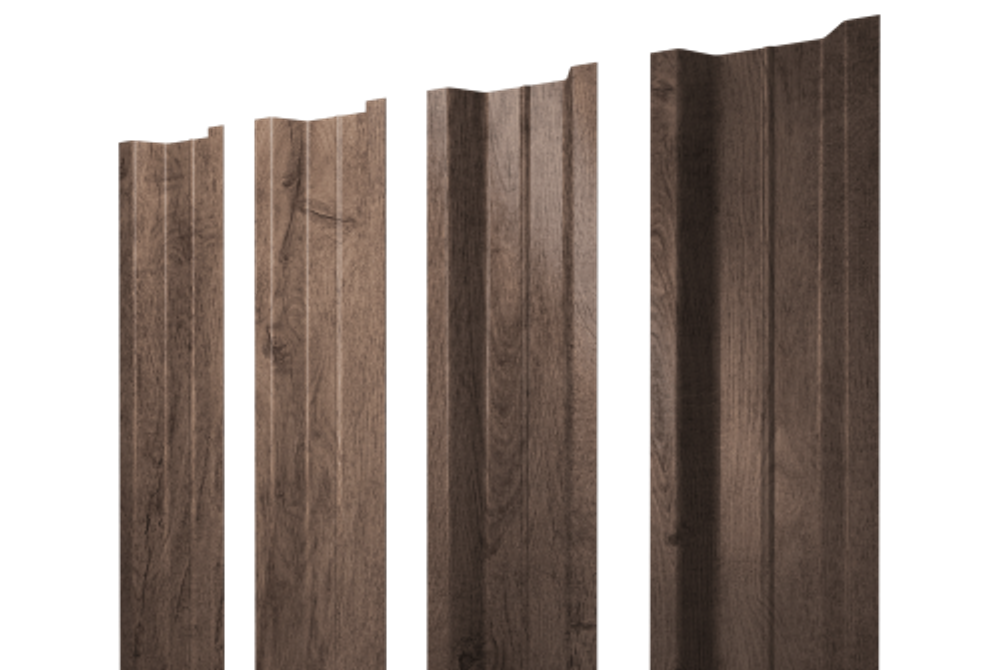 Штакетник П-образный В с прямым резом 0,45 Print Premium Almond Wood Fresh