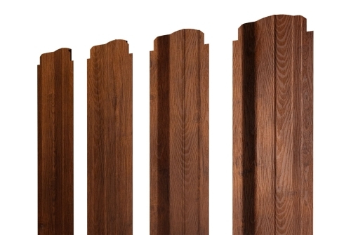 Штакетник П-образный B фигурный 0,45 Print-Double Premium Golden Wood Fresh