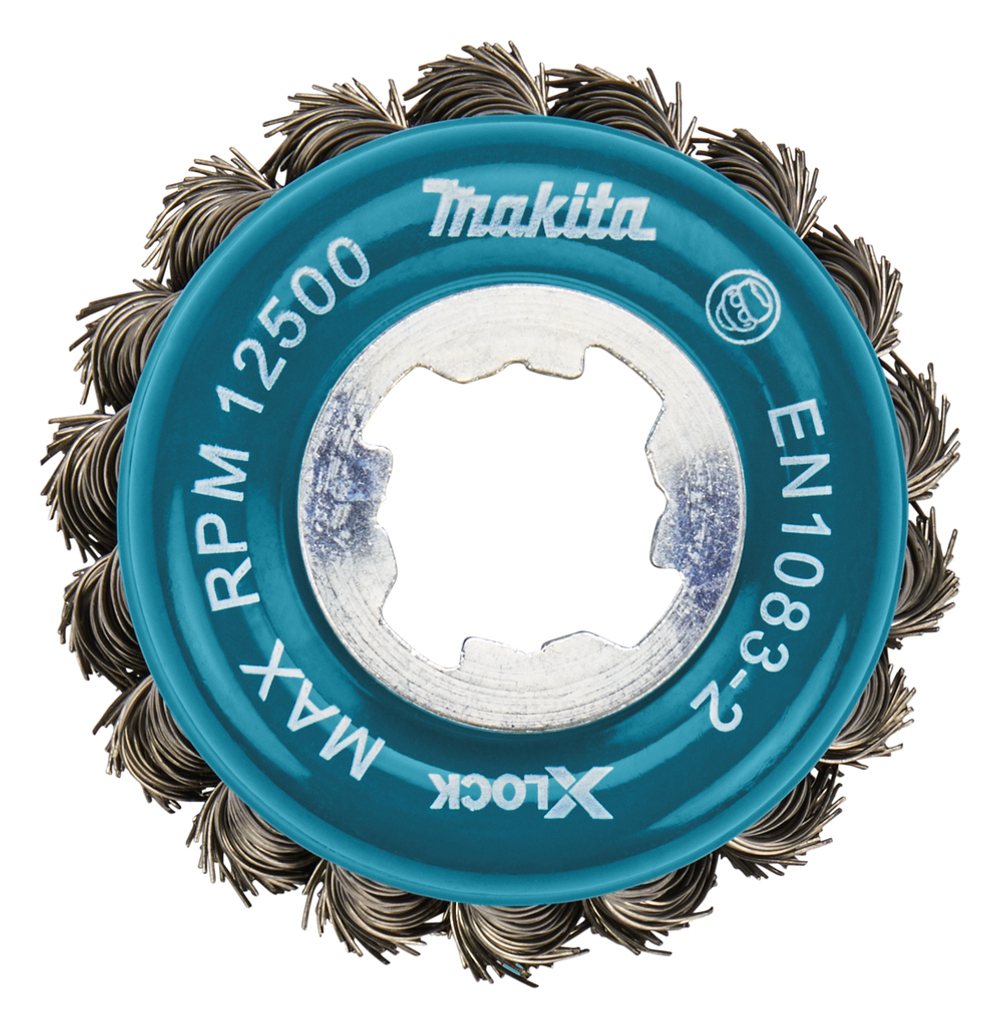 Щетка проволочная чашечная X-lock (d80 мм, толщ. проволоки 0,5 мм, пучки) Makita D-73330