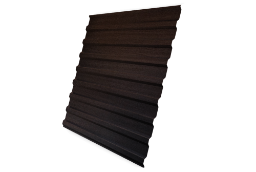 Профнастил C20B Grand Line 0,45 Print Elite Coffee Wood Blesk TwinColor