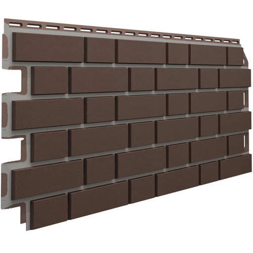Панель фасадная ТехноНиколь Оптима Клинкер темно-коричневый 1128х441 мм (0,42 м2), 10 шт/упак