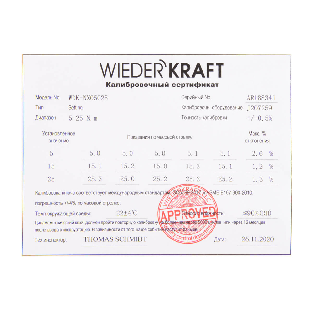 Ключ динамометрический WDK-NX05025