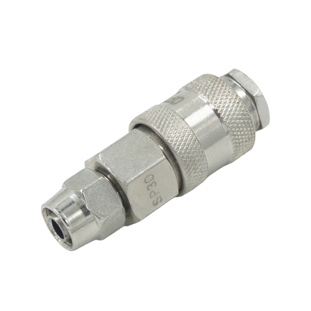 OPT-730SPA Соединение быстросъемное пневматическое с обжимным креплением под шланг 10 мм