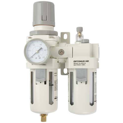 AC4010-04 Блок подготовки воздуха 1/2" с фильтром, манометром, маслораспылителем и регулятором давле
