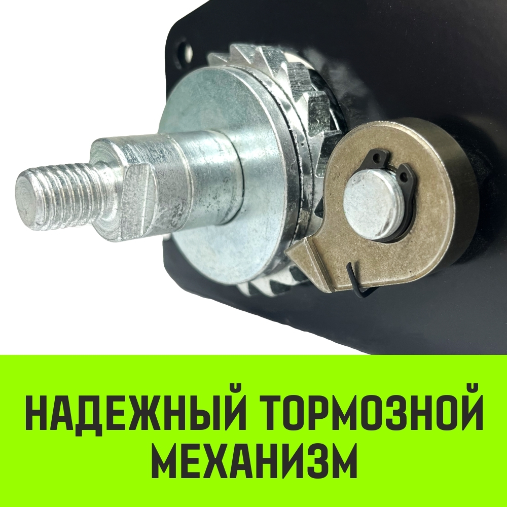 Лебедка ручная барабанная с тормозом HITCH HWB 1100, 1100 кг, канат 10 м