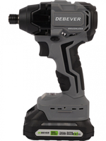 DBE-7462CKIT Винтоверт аккумуляторный DeBever бесщеточный, ударный, шестигранник 1/4", 3 скорости, 200Nm, 20B, 2 Ач в наборе с аккумулятором и зарядным устройством