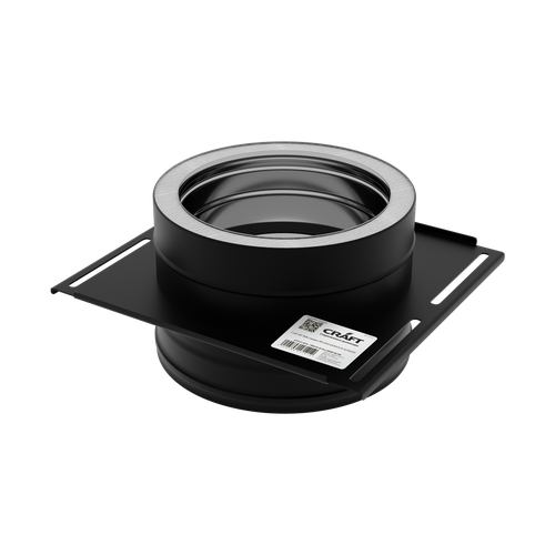 Площадка Craft опорная сквозная нержавеющая (316/0,8/430/0,5) ф150х250 черная