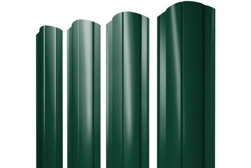 Штакетник Круглый фигурный 0,45 Drap TR RAL RAL 6005 зеленый мох