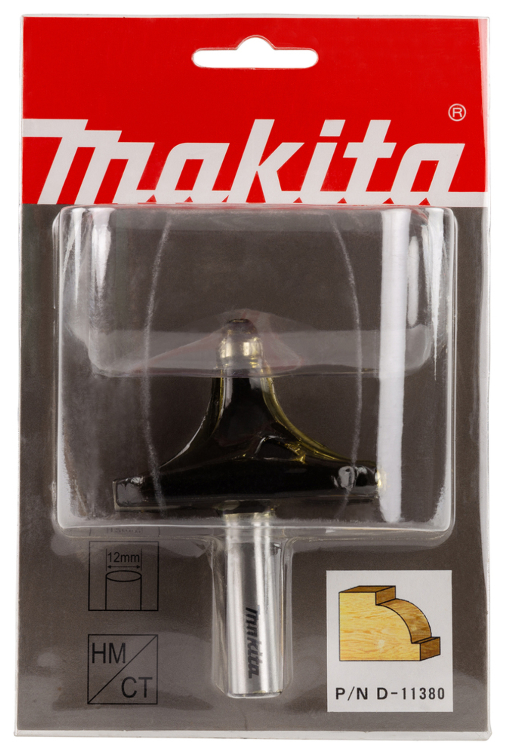 Кромочная калевочная фреза 25.4R, 63.5х31.8, S12, 2T Makita D-11380