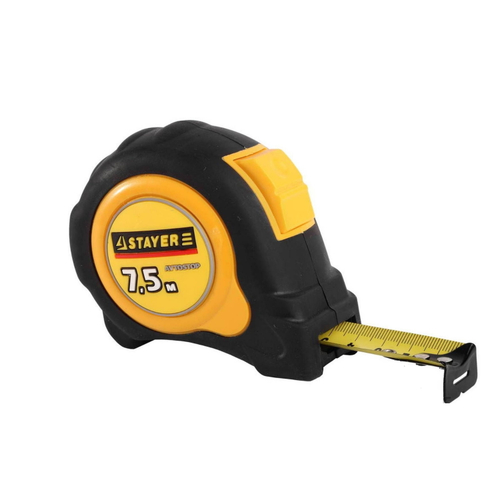 Рулетка 5м BlackMax Stayer ударостойкий обрезиненный корпус