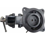 Слесарные тиски GRIFF 75 мм, серия PRO, поворотные, стальные губки, с наковальней 5кг g164022