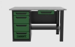 Верстак с ящиком однотумбовый 4 ящика, зеленый 1400*700 Garopt, GT1400STY1Y4.green