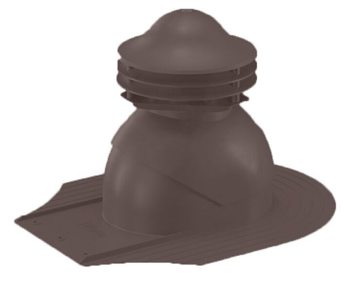 Универсальный выход вентиляции для мягкой кровли при монтаже 469\370\323 шоколад RAL 8017