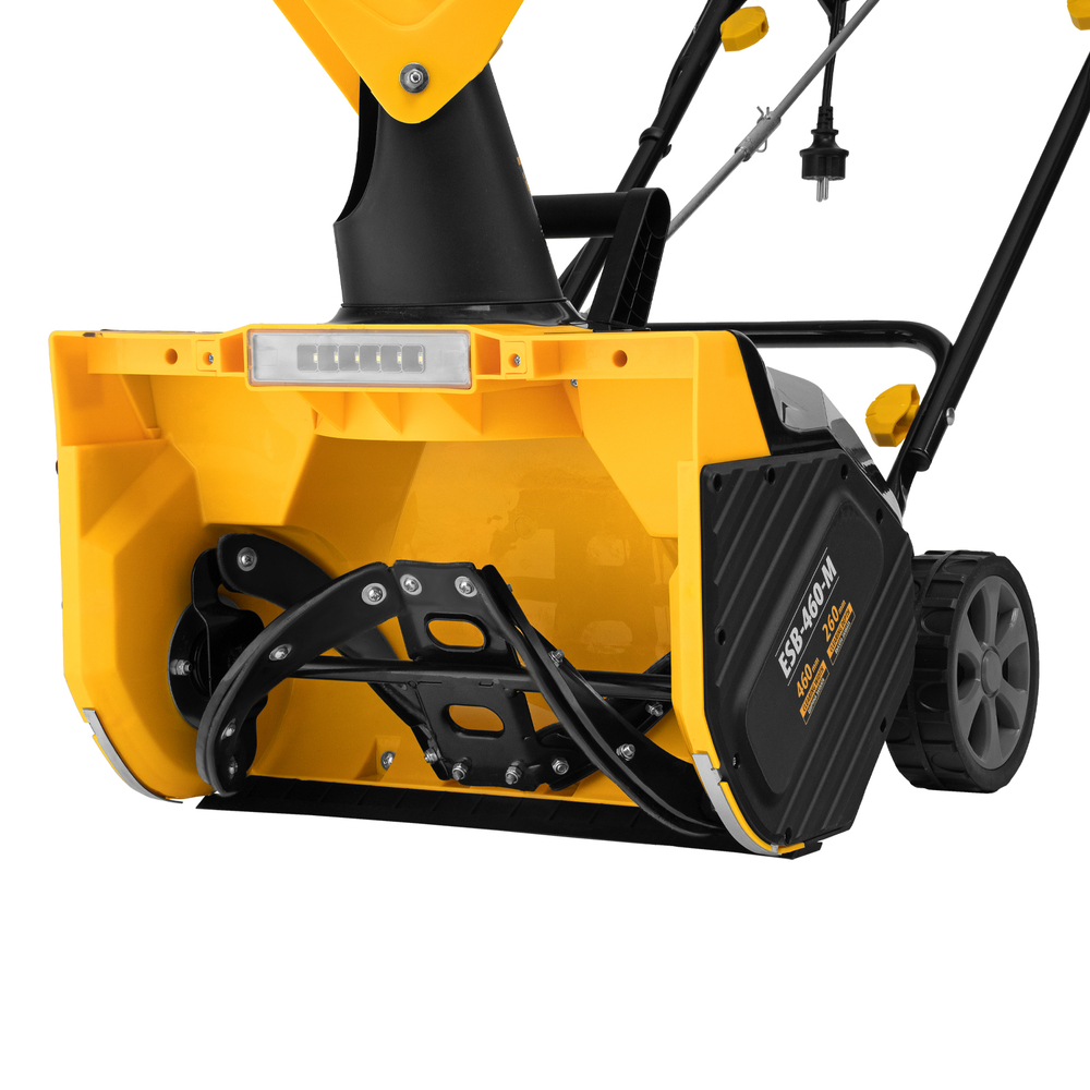 Электрическая снегоуборочная машина ESB-460-M, 1.8 кВт, металлический шнек, LED фара Denzel