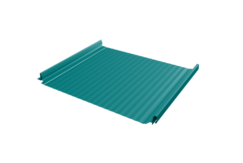 Кликфальц Pro Gofr Grand Line 0,45 PE с пленкой на замках RAL 5021 водная синь