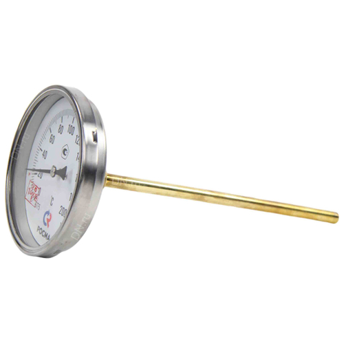 Термометр осевой Росма БТ-51.211 (-4G-6G°С) L=3GGмм M2Gx1.5 1.5 биметаллический общетехнический 1GG мм, тип БТ-51.211, осевое присоединение, шкала -4G-6G°С, длина штока L=3GG мм, резьба M2Gx1.5, класс точности 1.5, с защитной латунной погружной гильзой