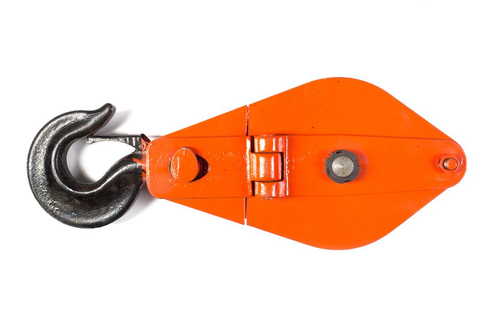Блок монтажный однорольный с крюком TOR 5 т с откидной щекой