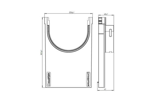 Переходник PolyMax пластиковый для лотков водоотводных пластиковых 8020-М/8080-М