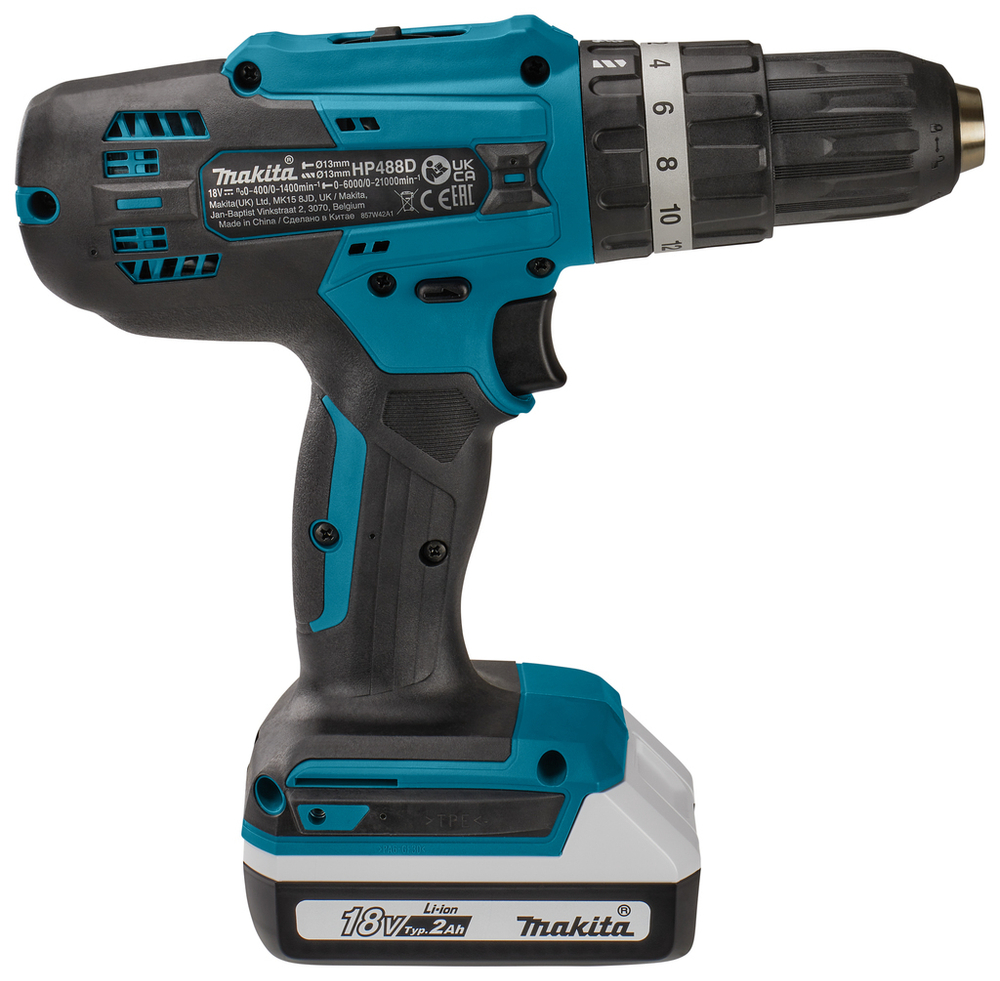 Ударная дрель-шуруповёрт Makita HP488DWAE