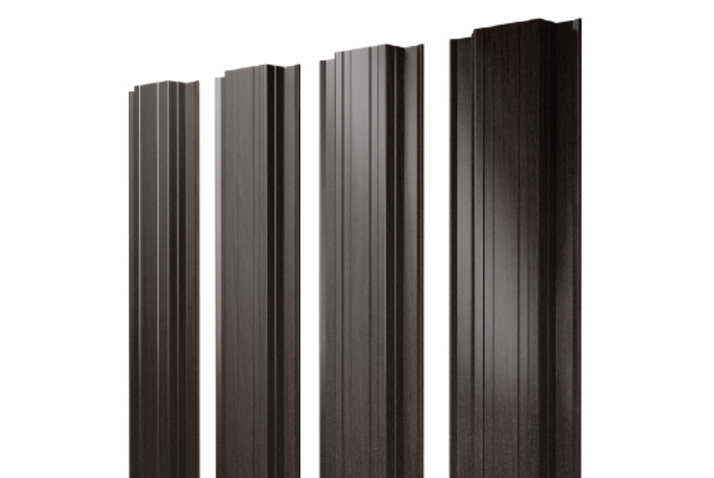 Штакетник Прямоугольный с прямым резом 0,45 Print Elite Coffee Wood TwinColor