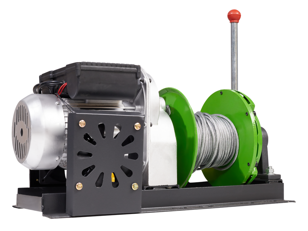 Лебедка KCD-M 400кг, 30м, U=220 В электрическая монтажная с рычагом Euro-Lift